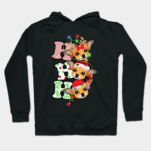 Ho Ho Ho Funny Christmas For Chihuahua Lovers Hoodie